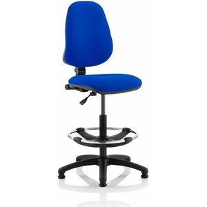 Dynamic - Eclipse Plus i Lever Task Operator Chair Blue with Hi-Rise Draughtsman k - Blue