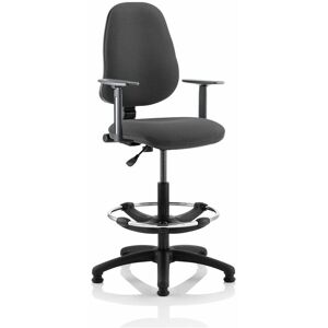 Dynamic - Eclipse Plus i Lever Task Operator Chair Charcoal with Height Adjustable - Charcoal