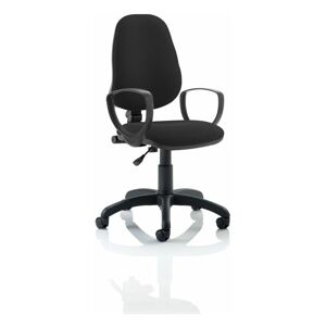 Dynamic Eclipse Plus I Lever Task Operator Chair Black with Loop Arms - Black