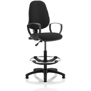 Dynamic - Eclipse Plus i Lever Task Operator Chair Black with Loop Arms with Hi-Ri - Black