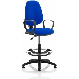 Dynamic Eclipse Plus I Lever Task Operator Chair Blue with Loop Arms with HI Ris - Blue