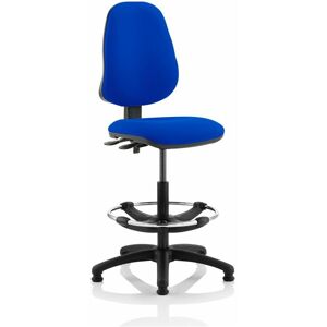 Dynamic - Eclipse Plus ii Lever Task Operator Chair Blue with Hi Rise Draughtsman - Blue