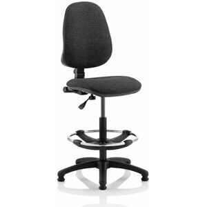 Dynamic Eclipse Plus I Lever Task Operator Chair Charcoal with HI Rise Draughtsm - Charcoal