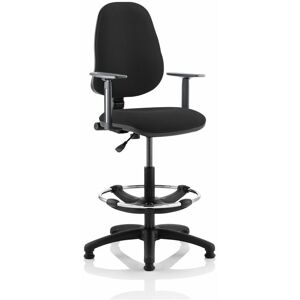 Dynamic - Eclipse Plus i Lever Task Operator Chair Black with Height Adjustable Ar - Black