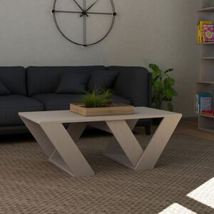 DECORTIE Pipra Modern Coffee Table Mocha Grey Multipurpose H 40cm - Light Mocha