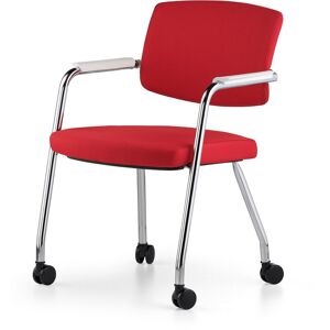 Burotime - Point Chair Red with Wheels