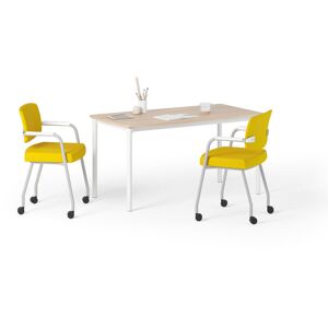 Burotime - Point Chair Yellow with Wheels