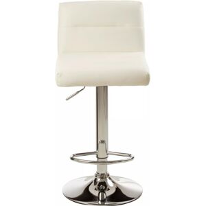 Premier Housewares - Baina White Seat Bar Stool with Chrome Base