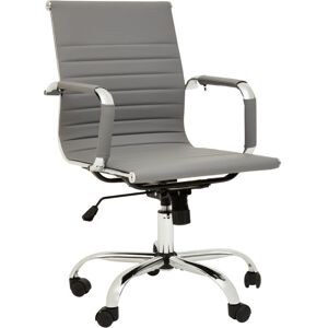 Premier Housewares - Brent Grey Low Back Home Office Chair