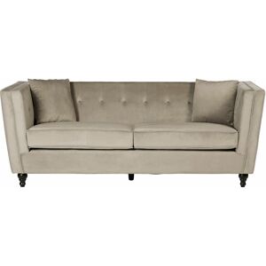 Ferris Mink Velvet 3 Seat Sofa - Premier Housewares