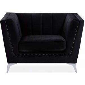 Hansa Black Velvet Chair - Premier Housewares