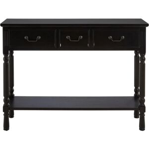 Premier Housewares - Heritage 3 Drawer Vintage Black Console Table