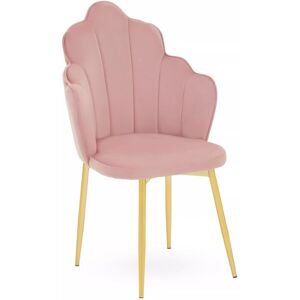 Premier Housewares - Tian Pink Velvet Dining Chair