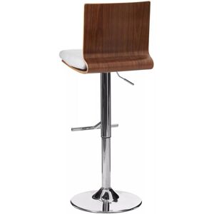 Walnut Wood Bar Chair with Square Back - Premier Housewares