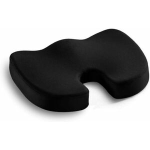 HOOPZI Premium Orthopaedic Office Seat Cushion 45cm x 7cm x 35cm Black