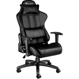 Tectake - Gaming chair premium - office chair, computer chair, ergonomic chair - black - black