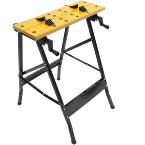 Primematik - Work bench with adjustable clamps. Folding portable workmate table for diy. 100 Kg