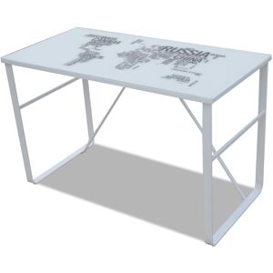 BERKFIELD HOME Rectangular Desk with Map Pattern