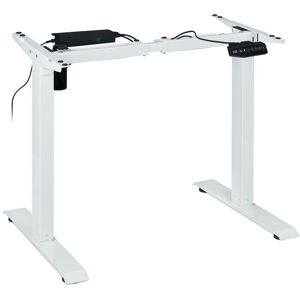 Relaxdays - electric height-adjustable desk frame, 71-121 cm, motorised desk with memory function, standing desk, white