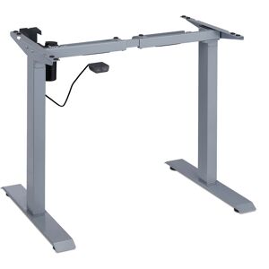 Relaxdays - desk frame height adjustable, electric, extendable, 71-121 cm, frame for desk, steel, grey