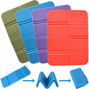 Rhafayre - 4 Pièces Coussin en Mousse Pliable,Étanche Tapis de Siège Pliable Extérieur / Coussin Pliable Camping / xpe Coussins de Siège Pliant