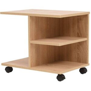 Rolling Shelf 50x35x42 cm Oak vidaXL - Brown