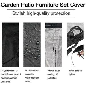 WOOSIEN Outdoor Garden Furniture Cover, L-shaped Furniture Cover Waterproof