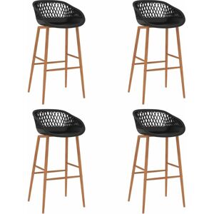 BERKFIELD HOME Royalton Bar Chairs 4 pcs Black