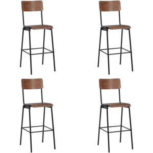 BERKFIELD HOME Royalton Bar Chairs 4 pcs Solid Plywood Steel