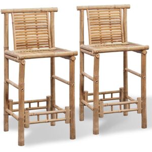 BERKFIELD HOME Royalton Bar Stools 2 pcs Bamboo