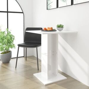 Bistro Table High Gloss White 60x60x75 cm Engineered Wood - Royalton