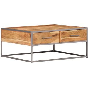 Coffee Table 75x75x35 cm Solid Acacia Wood - Royalton