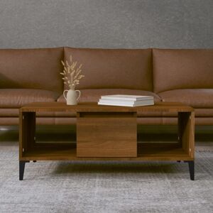 Coffee Table Brown Oak 90x50x36.5 cm Engineered Wood - Royalton