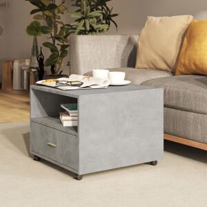 Coffee Table Concrete Grey 55x55x40 cm Engineered Wood - Royalton