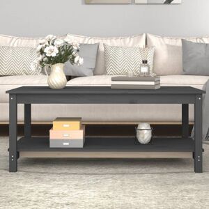 Coffee Table Grey 110x55x45 cm Solid Wood Pine - Royalton