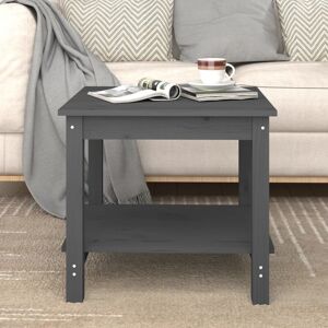 Coffee Table Grey 50x50x45 cm Solid Wood Pine - Royalton