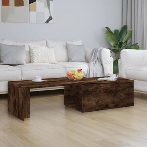 Coffee Table Smoked Oak 150x50x35 cm Engineered Wood - Royalton