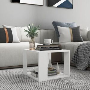 Coffee Table White 40x40x30 cm Engineered Wood - Royalton