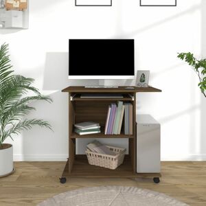 BERKFIELD HOME Royalton Computer Desk Brown Oak 80x50x75 cm Engineered Wood