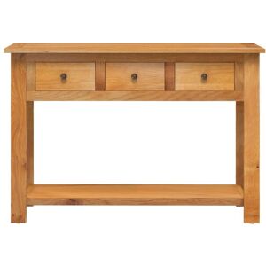 Console Table 110x35x75 cm Solid Oak Wood - Royalton