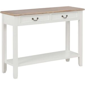 Console Table White 110x35x80 cm Wood - Royalton