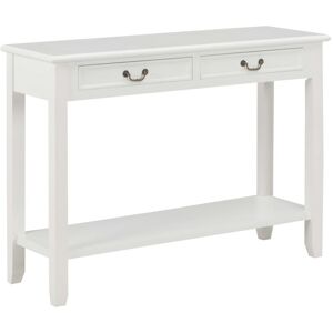 Console Table White 110x35x80 cm Wood - Royalton