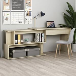 Berkfield Home - Royalton Corner Desk Sonoma Oak 200x50x76 cm Engineered Wood