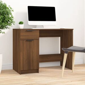 Berkfield Home - Royalton Desk Brown Oak 100x50x75 cm Engineered Wood