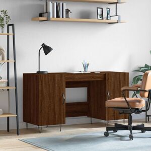 Berkfield Home - Royalton Desk Brown Oak 140x50x75 cm Engineered Wood