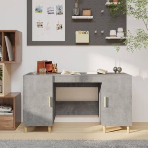 Berkfield Home - Royalton Desk Concrete Grey 140x50x75 cm Engineered Wood