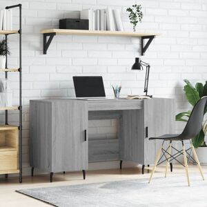 Berkfield Home - Royalton Desk Grey Sonoma 140x50x75 cm Engineered Wood