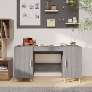 Berkfield Home - Royalton Desk Grey Sonoma 140x50x75 cm Engineered Wood