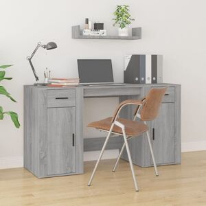 Berkfield Home - Royalton Desk with Cabinet Grey Sonoma Engineered Wood