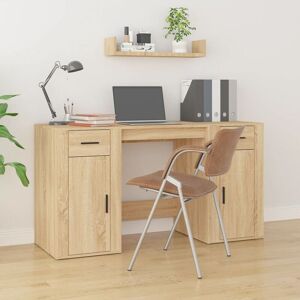 BERKFIELD HOME Royalton Desk with Cabinet Sonoma Oak Engineered Wood